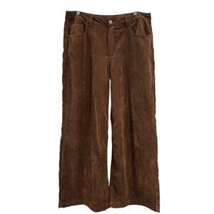 Y2K style Wide-leg brown cords/corduroy pants, Size XL.